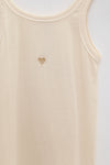 BASERANGE heart-shaped vest TOHT-RB-SP24 undyed